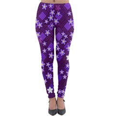 Textile Cross Pattern Square Lightweight Velour Leggings by Pakrebo