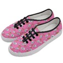 No Step On Snek DO NOT bubble speech Pattern pink background Meme Women s Classic Low Top Sneakers View2