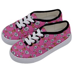 No Step On Snek Do Not Bubble Speech Pattern Pink Background Meme Kids  Classic Low Top Sneakers by snek