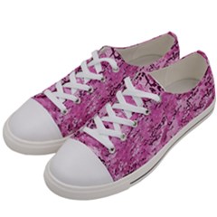 Pink Camouflage Army Military Girl Women s Low Top Canvas Sneakers by snek