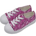Pink Camouflage Army Military Girl Kids  Low Top Canvas Sneakers View2