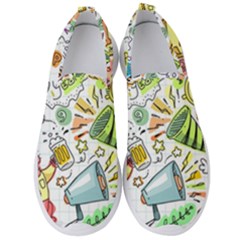 Doodle New Year Party Celebration Men s Slip On Sneakers by Pakrebo