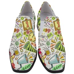 Doodle New Year Party Celebration Slip On Heel Loafers by Pakrebo