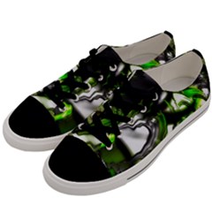 Fractal Green Trumpet Trump Men s Low Top Canvas Sneakers by Pakrebo