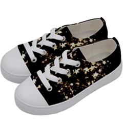 Shooting Stars Kids  Low Top Canvas Sneakers by WensdaiAmbrose