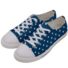 Polka Dot - Turquoise  Women s Low Top Canvas Sneakers by WensdaiAmbrose