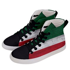 Flag Patriote Quebec Patriot Red Green White Grunge Separatism Women s Hi-top Skate Sneakers by Quebec