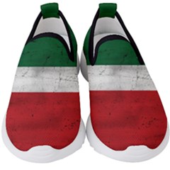 Flag Patriote Quebec Patriot Red Green White Grunge Separatism Kids  Slip On Sneakers by Quebec