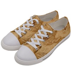 Map Discovery America Ship Train Women s Low Top Canvas Sneakers by Sudhe