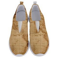 Map Discovery America Ship Train No Lace Lightweight Shoes by Sudhe
