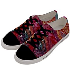 Color Rainbow Abstract Flow Merge Men s Low Top Canvas Sneakers
