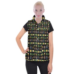 St Patricks Day Pattern Women s Button Up Vest by Valentinaart