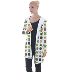 St Patricks Day Pattern Longline Hooded Cardigan by Valentinaart