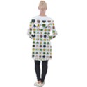 St Patricks day pattern Longline Hooded Cardigan View2