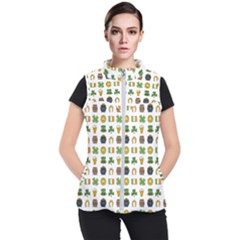 St Patricks Day Pattern Women s Puffer Vest by Valentinaart