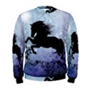 Wonderful Black Horse Silhouette On Vintage Background Men s Sweatshirt View1