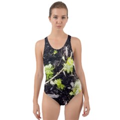 Signs Of Spring Cut-out Back One Piece Swimsuit by Riverwoman