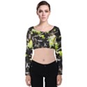Signs of spring Velvet Long Sleeve Crop Top View1