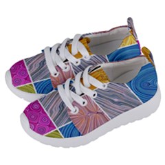 Electric Field Art Collage Ii Kids  Lightweight Sports Shoes by okhismakingart