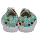 Donuts Pattern With Bites bright pastel blue and brown Kids  Low Top Canvas Sneakers View4