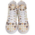 Donuts Pattern With Bites bright pastel blue and brown Cropped Sweatshirt Men s Hi-Top Skate Sneakers View1