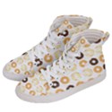 Donuts Pattern With Bites bright pastel blue and brown Cropped Sweatshirt Men s Hi-Top Skate Sneakers View2