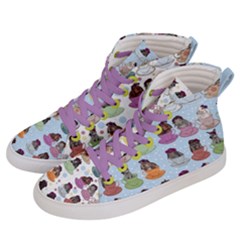 Bunny Tea Women s Hi-top Skate Sneakers by 100rainbowdresses