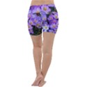 Signs of spring purple crocua Lightweight Velour Yoga Shorts View4