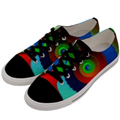 Fractal Spiral Curve Helix Men s Low Top Canvas Sneakers by Pakrebo