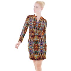 Ml-c6-2 Button Long Sleeve Dress by ArtworkByPatrick