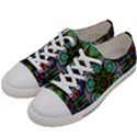 Abstract Art Background Flames Women s Low Top Canvas Sneakers View2
