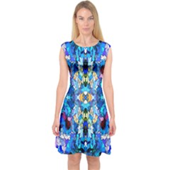 Ml-c6-3 Capsleeve Midi Dress by ArtworkByPatrick