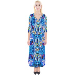 Ml-c6-3 Quarter Sleeve Wrap Maxi Dress by ArtworkByPatrick