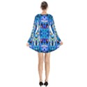 ML-C6-3 Long Sleeve Velvet V-neck Dress View2