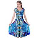 ML-C6-3 Cap Sleeve Wrap Front Dress View1