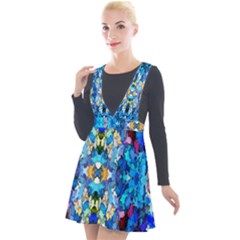 Ml-c6-3 Plunge Pinafore Velour Dress by ArtworkByPatrick
