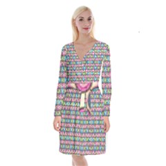 Ml 189 Long Sleeve Velvet Front Wrap Dress by ArtworkByPatrick