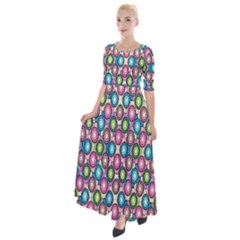 Ml 189 Half Sleeves Maxi Dress by ArtworkByPatrick