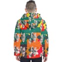Retro colors texture                      Men s Hooded Puffer Jacket View2