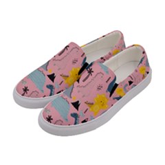 Dinosaurs Pattern Women s Canvas Slip Ons by NiOng