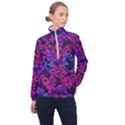 Pink blue abstract texture                        Women Half Zip Windbreaker View1