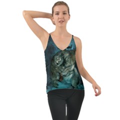 Aweome Troll With Skulls In The Night Chiffon Cami by FantasyWorld7