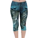 Aweome Troll With Skulls In The Night Velvet Capri Leggings  View1