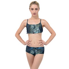 Aweome Troll With Skulls In The Night Layered Top Bikini Set by FantasyWorld7