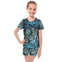 Aweome Troll With Skulls In The Night Kids  Mesh Tee and Shorts Set View1