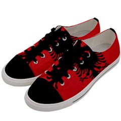 Albania Flag Men s Low Top Canvas Sneakers by FlagGallery