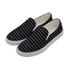 Binary Coding Women s Canvas Slip Ons by impacteesstreetwearsix