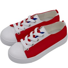 Costa Rica Flag Kids  Low Top Canvas Sneakers by FlagGallery