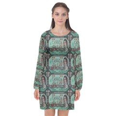 A 9 Long Sleeve Chiffon Shift Dress  by ArtworkByPatrick