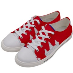 Borders Country Flag Geography Map Women s Low Top Canvas Sneakers by Sapixe
